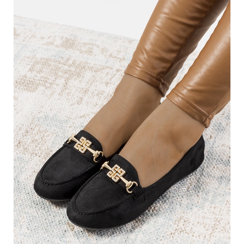 Mocassino nero con fibbia Cardoso 1