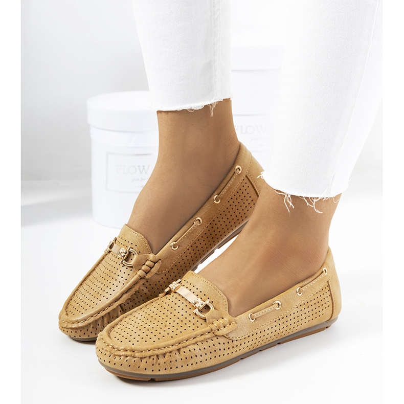 Mocassini Townley da donna Beige Marrone 1