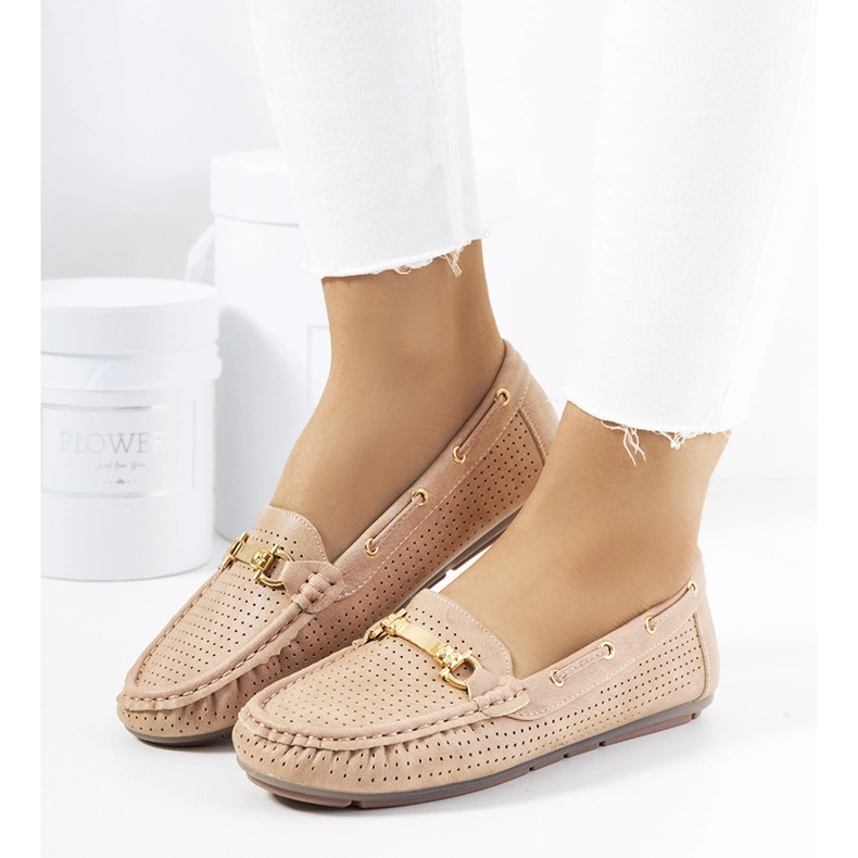 Mocassini da donna Townley rosa beige 1