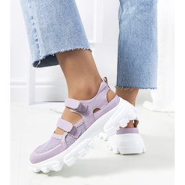Sneakers viola con suola da trattore di Djurs 1
