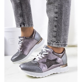 Sneakers grigie metallizzate di Torres grigio 1