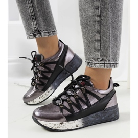 Sneakers ballard grigie metallizzate argento 1