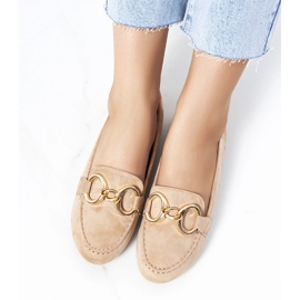 Mocassini beige con fibbia Castor 1