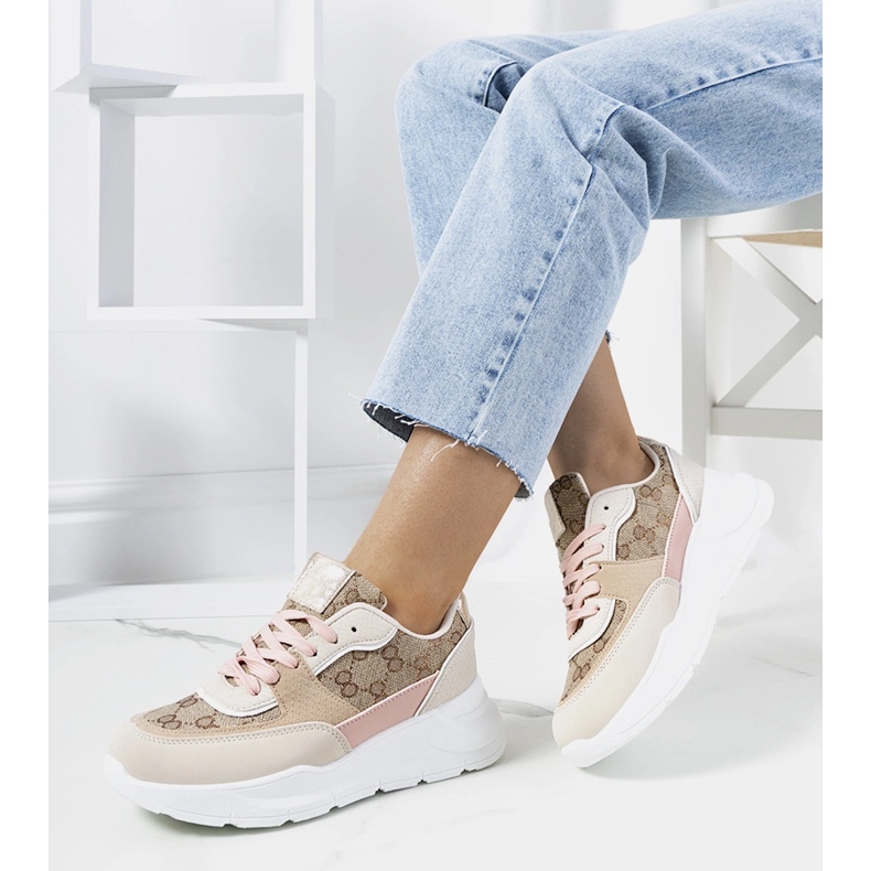 Sneakers da donna Elyne beige 1