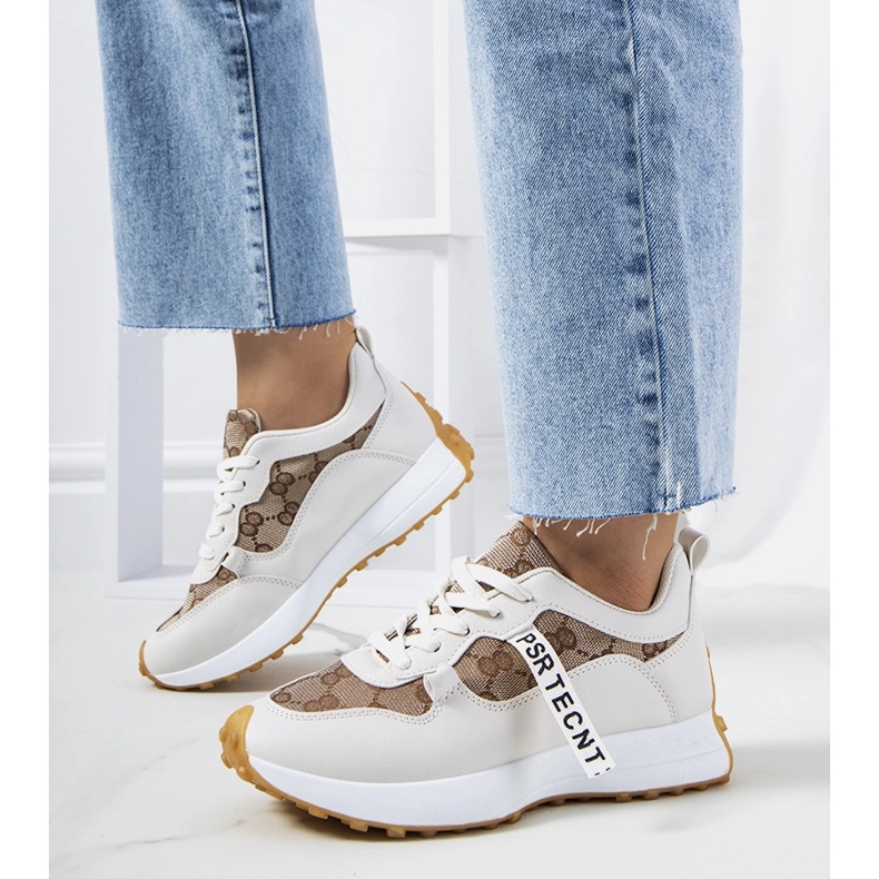 Sneakers Bommel da donna beige 1