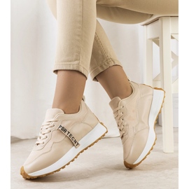 Sneakers beige con catena Samina 1