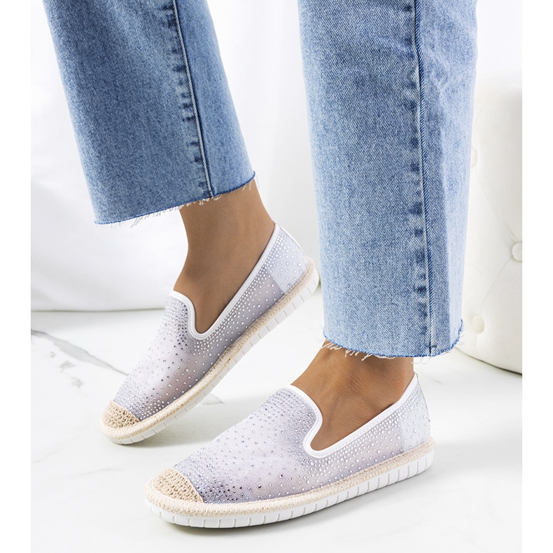 Espadrillas bianche con zirconi Punter bianca 1