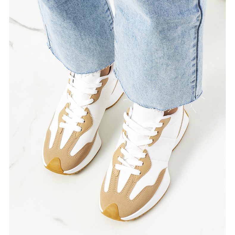 Sneakers da donna Cohen beige bianca 1