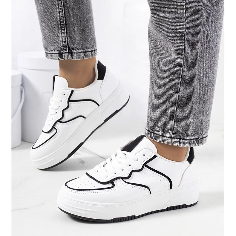 Sneakers Bieke da donna, bianche e nere bianca 1
