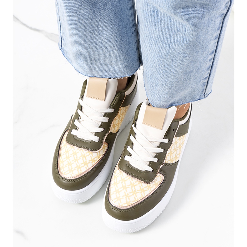 Sneakers Manal da donna verdi beige cachi verde 1