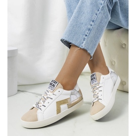Sneakers Amaal bianche lucide beige 1