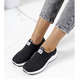 Sneakers nere con zirconi Maasje nero 1