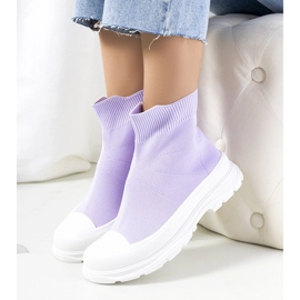 Sneakers alla caviglia viola di Topolino 1