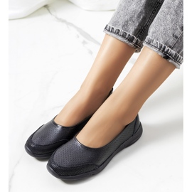Ballerine Mirjam in pelle nera nero 1