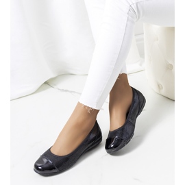 Ballerine Nerena in pelle nera nero 1