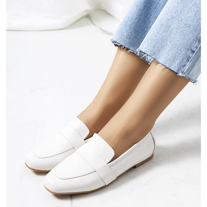 Scarpe da donna in pelle bianca Maple bianco 1