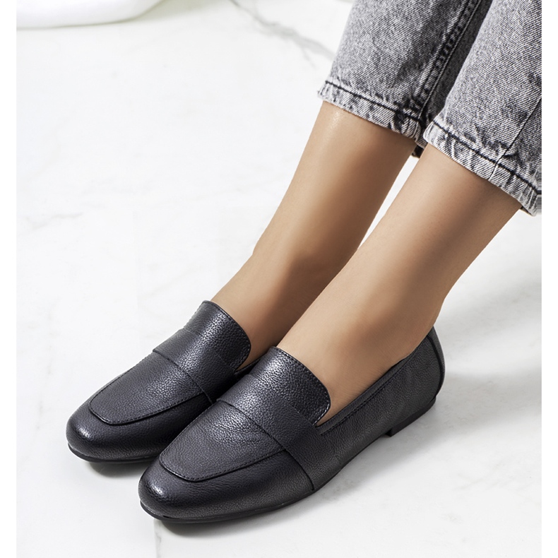 Scarpe da donna in pelle nera Maple nero 1