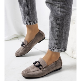 Scarpe in pelle grigia di Dante grigio 1