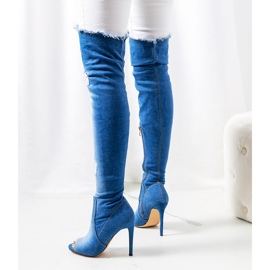 Stivali blu con tacco alto Imke 1