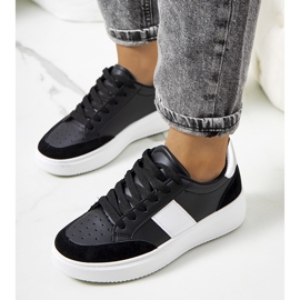 Sneakers nere da donna Ontario nero argento 1