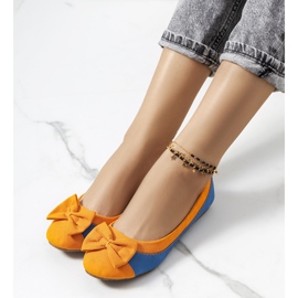 Ballerine blu con fiocco Eske arancia 1