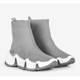 Sneakers alte grigie di Barnett grigio 1