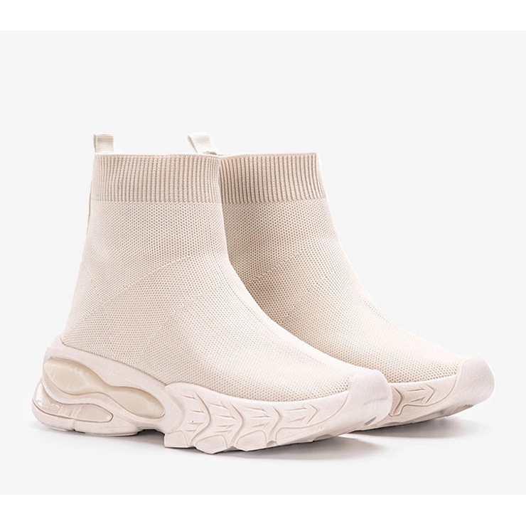 Sneaker beige Woodson alla caviglia 1