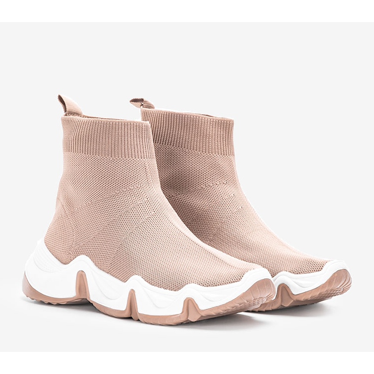 Sneaker alta Terica marrone beige 1