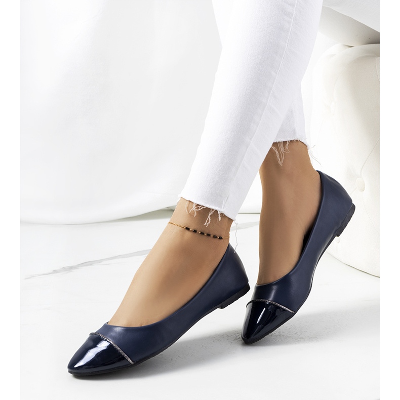 Ballerine da donna Varvio blu navy 1