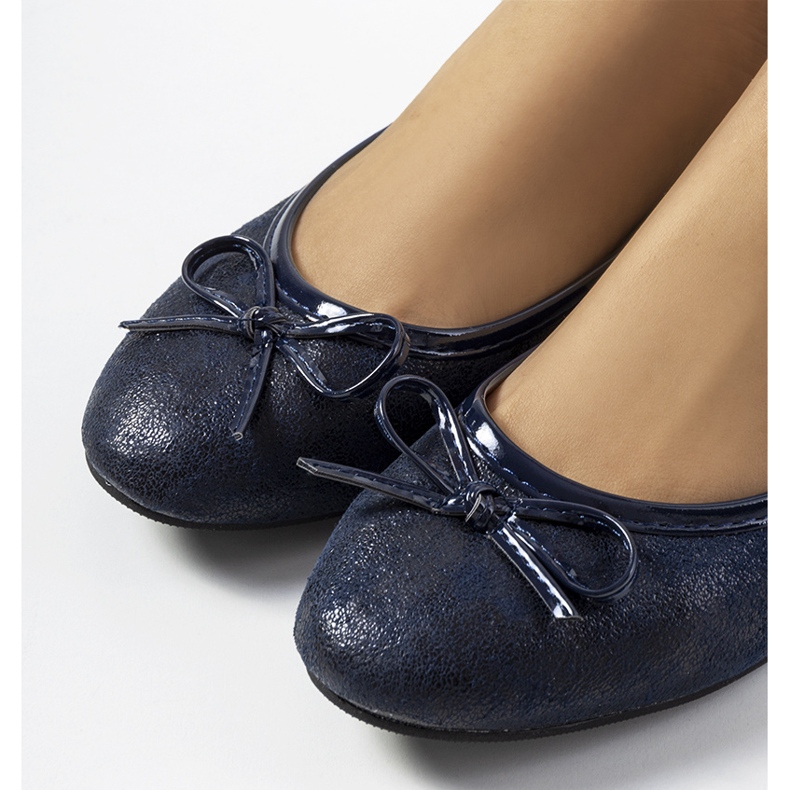 Ballerine Vilen da donna blu navy 1