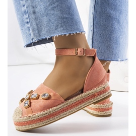 Espadrillas rosa con zirconi Taimi 1