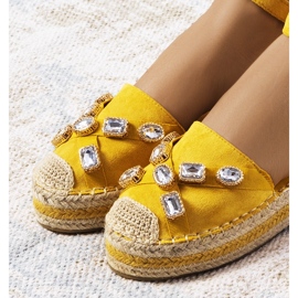 Espadrillas gialle con zirconi Taimi giallo 1