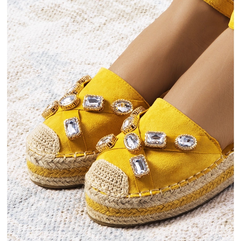 Espadrillas gialle con zirconi Taimi giallo 1