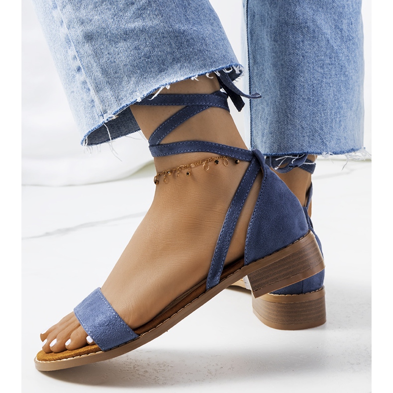 Sandali con lacci blu Moody 1