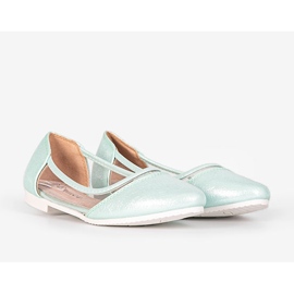 BM Ballerine per bambini Liisi laccate menta verde 1