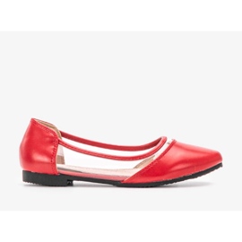 Ballerine Juva rosse semitrasparenti rosso 1