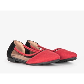 Ballerine Kortes in camoscio rosso per bambini 1