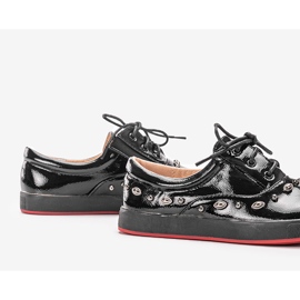 Sneakers per bambini laccate nere di Mikaela nero 1