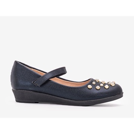 Ballerine da bambino blu navy con perle Silva 1