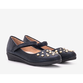 Ballerine da bambino blu navy con perle Silva 2
