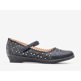 Ballerine traforate blu navy da bambino di Cardosa 1