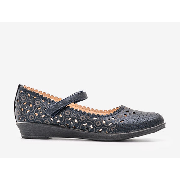 Ballerine traforate blu navy da bambino di Cardosa 1