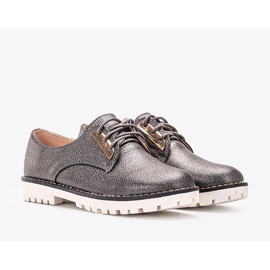 Scarpe nere lucide per bambini Runa nero 1