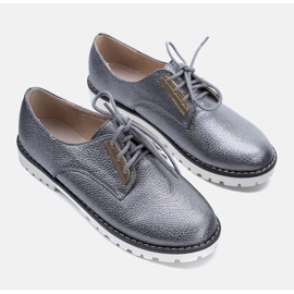 Scarpe grigie lucide per bambini Runa grigio 1