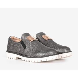 Scarpe per bambini nere metallizzate di Haalen nero 1