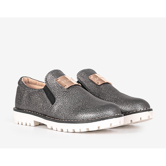 Scarpe per bambini nere metallizzate di Haalen nero 1