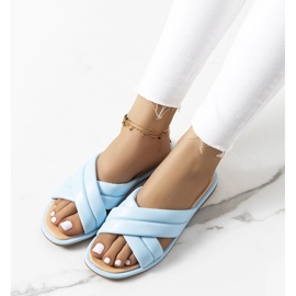 Pantofole Thines blu da donna 1