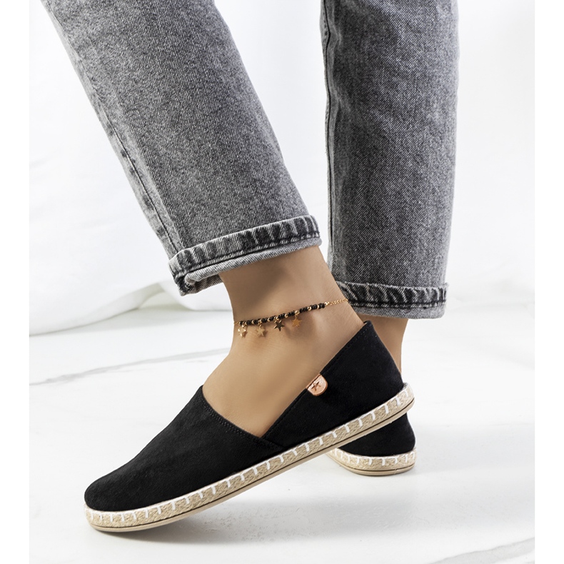 Espadrillas da donna Black Jacquet nero 1