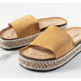 Sandali marroni su suola Bonython in sughero marrone 2