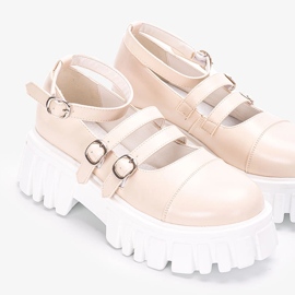 Scarpe beige con suola da trattore di Jonell 1